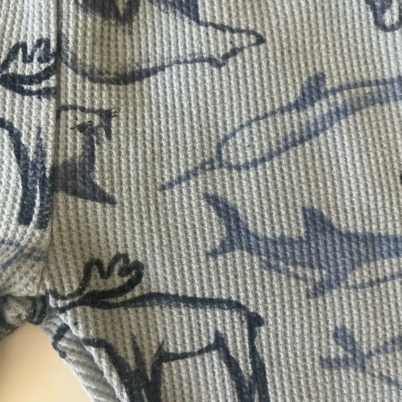 Carter's 18 Month Light Blue Thermal Animal Print Pajama Set - Picture 7 of 9